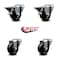 Service Caster 3'' Hard Rubber Wheel Swivel Bolt Hole Caster Set with 2 Posi Lock Brakes, 4PK SCC-BH20S314-HRS-PLB-2-S-2 - alternate 3